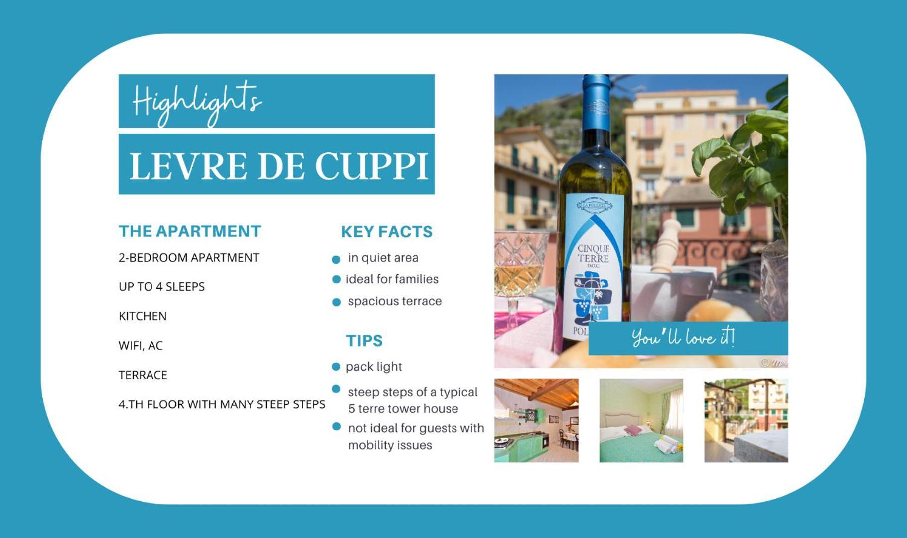Levre De Cuppi Apartment Monterosso al Mare Bagian luar foto